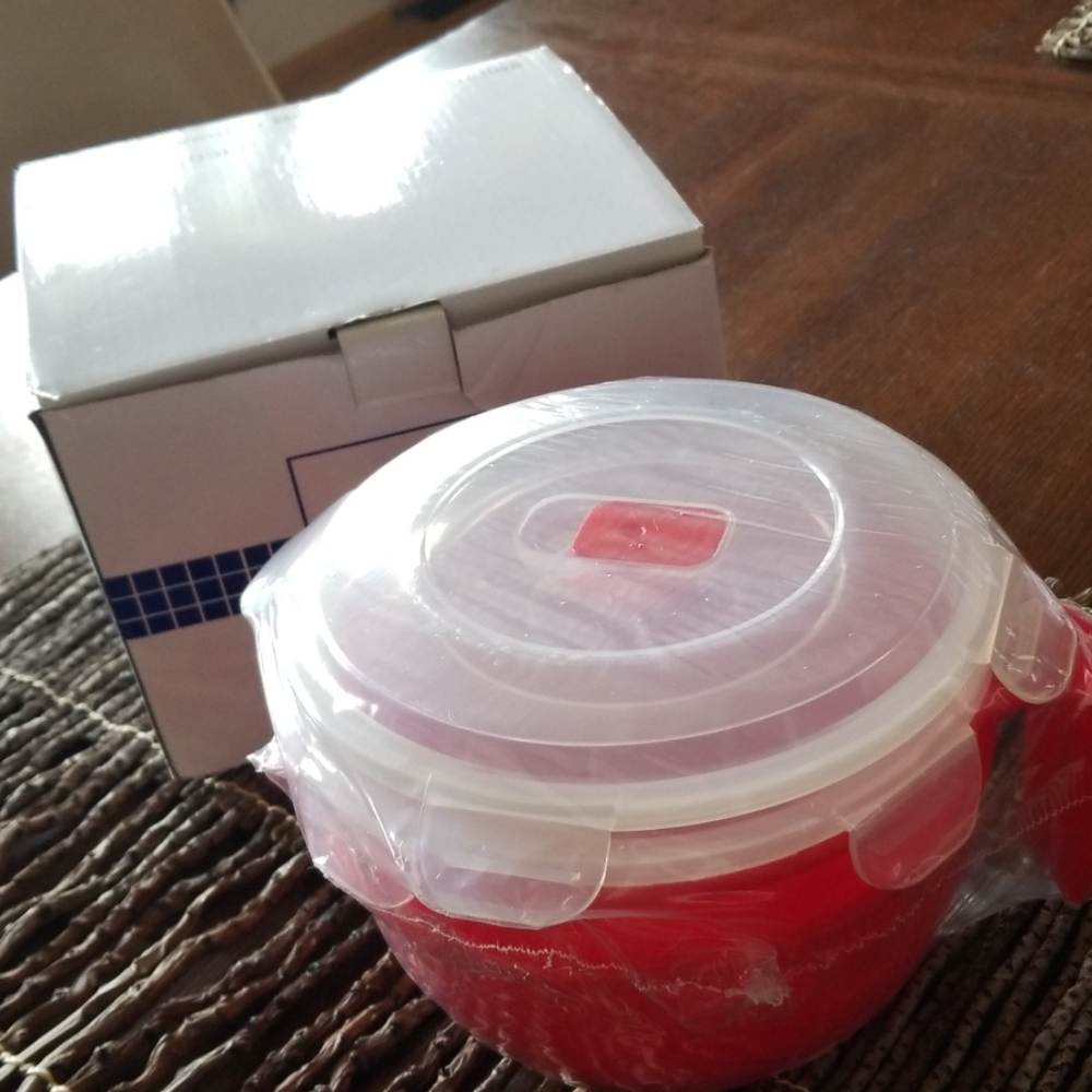 Snap lid microwave bowls. Set of 2. NWOT